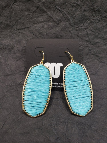 Gold Rimmed Threaded Earrings