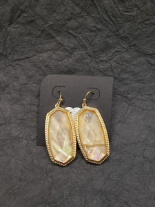 Tan Reflecting Gold Earrings